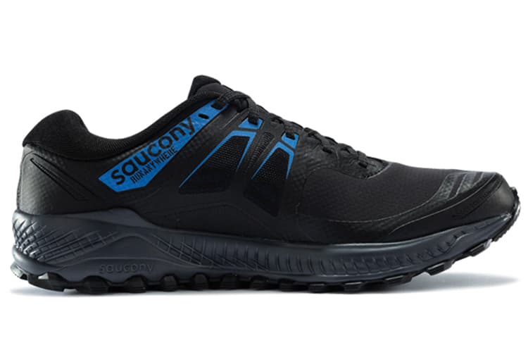 Saucony Cushioning Wear-Resistant Breathable Supportive Low-Top Running Shoes Men's Black Blue 4