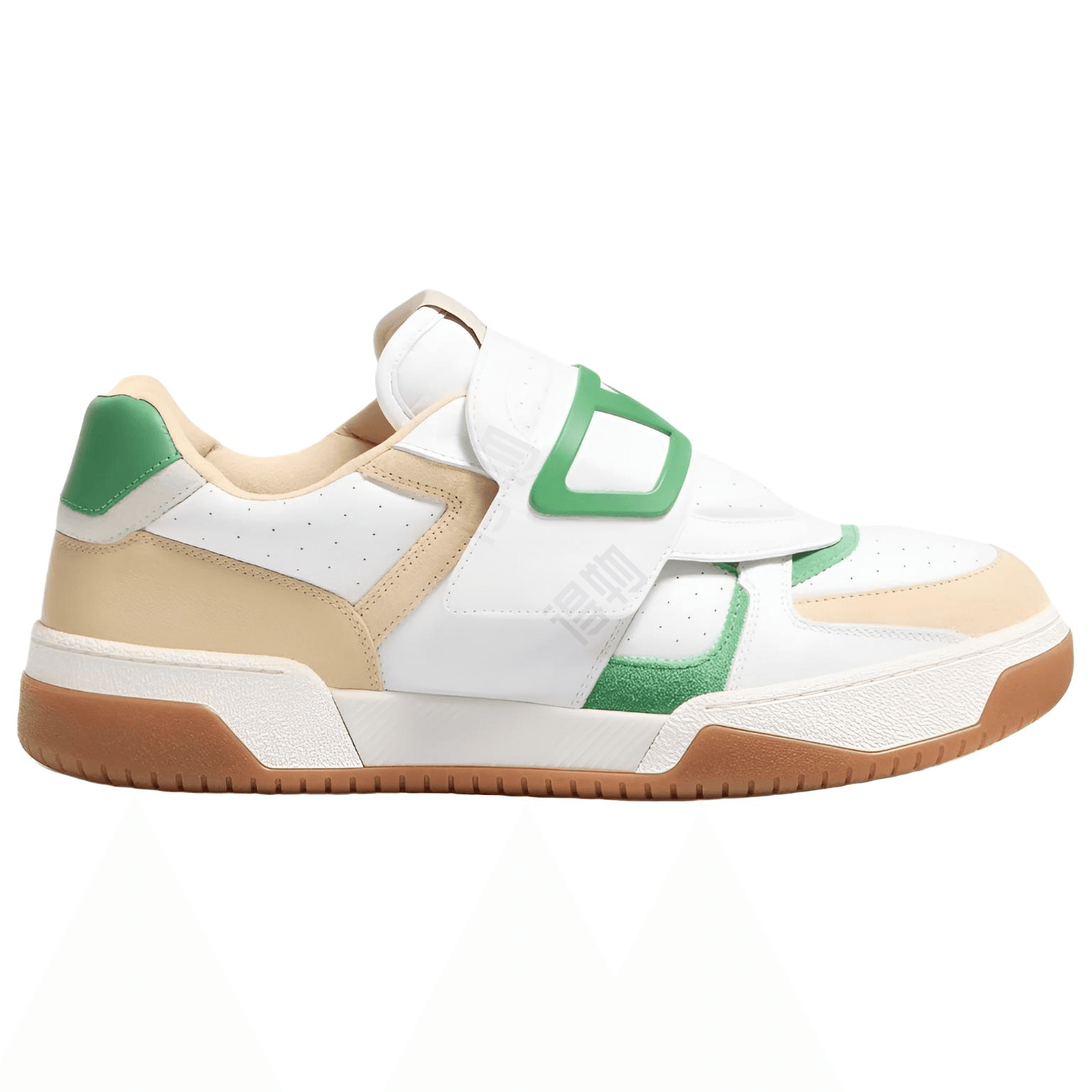 Valentino 'Joie de Jouer' Calfskin Round Toe Hook & Loop Low-Top Sneakers Men's Beige 4