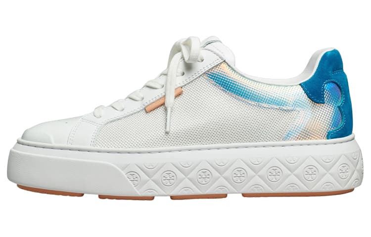 TORY BURCH Low-Top Lace-Up Fashion Sneakers Women's White