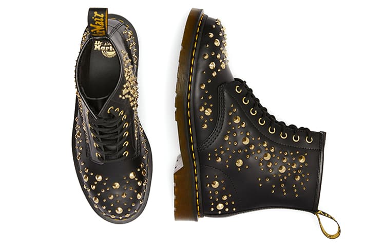 Dr.Martens 1460 Midas Gold Color 8 Martin Boots Couple Style Black 5