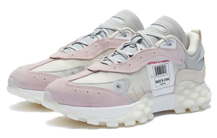 LiNing OVERLOAD Casual Shoes Women's Low-Top Swan White/Primrose Pink 6
