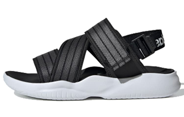 Adidas 90s Sandal Velcro Casual Black Gray White Sandals 'Black Grey White' Women's 2