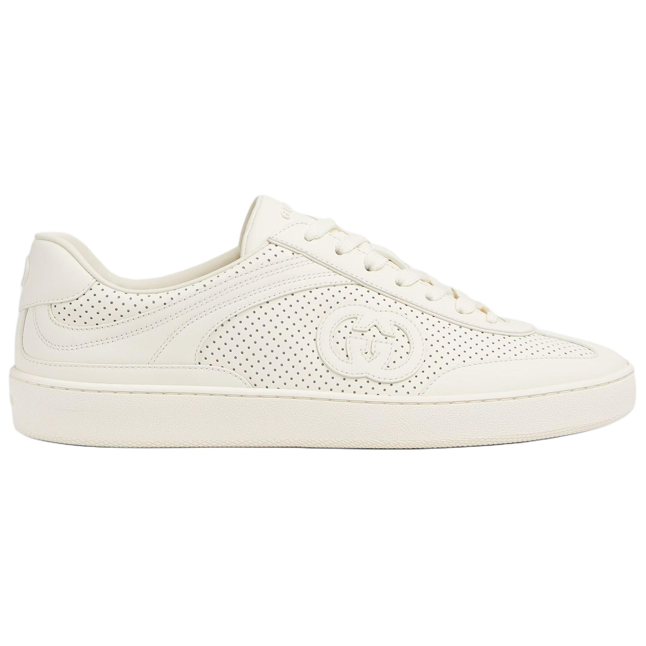 GUCCI Low-Top Skateboard Shoes Men's White 4