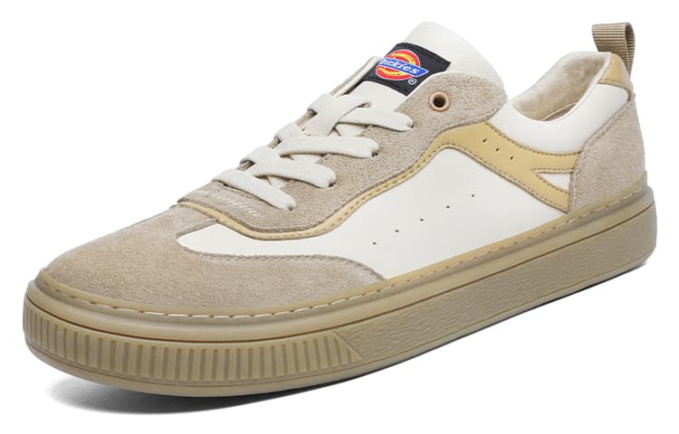 Dickies Ultra-Fiber Leather Panel Comfort German Training Low Top Skateboard Shoes Men's Beige 3