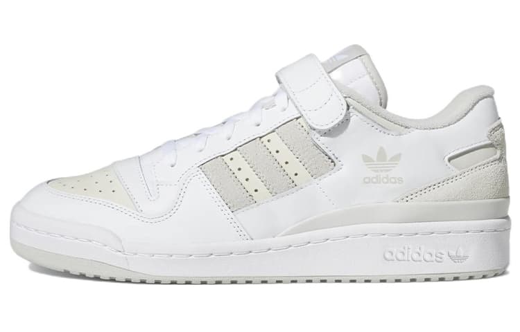 adidas originals FORUM Low Comfortable Wear Resistant Low Top Skateboard Shoes Men's White Rice 2