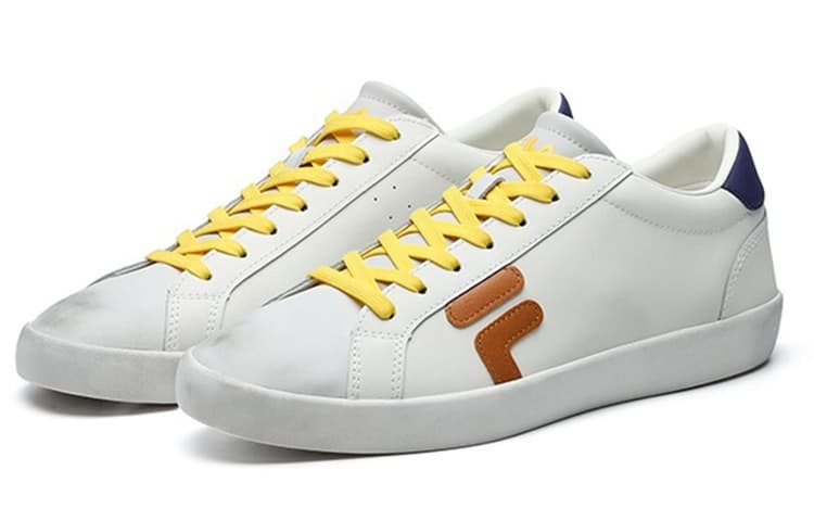 FILA Stride Anti-Slip And Wear-Resistant Lightweight Cushioning Low-Top Skateboard Shoes Men's Star White 6