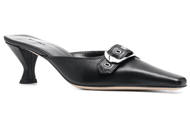 By Far Pointed Slip-On Mule Women's Black 5