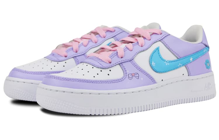 Nike Air Force 1 Low-Top Skateboard Shoes Women's Purple 6