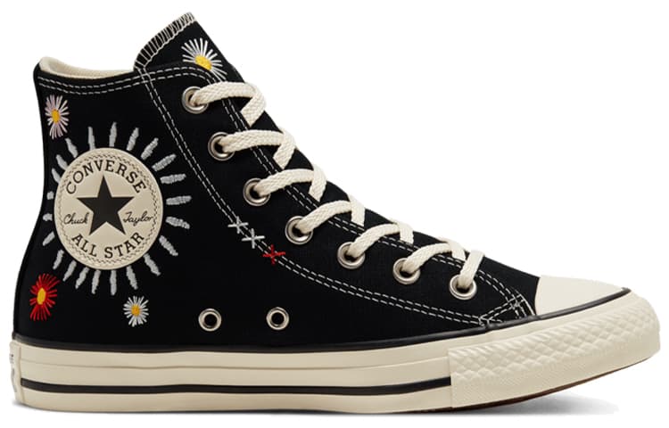 Converse Chuck Taylor All Star High "Daisy Embroidery" Black 3