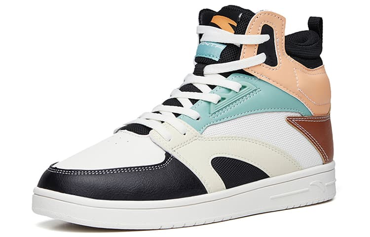 Anta Street Naughty High-Top Skateboard Shoes Women's White Black 6