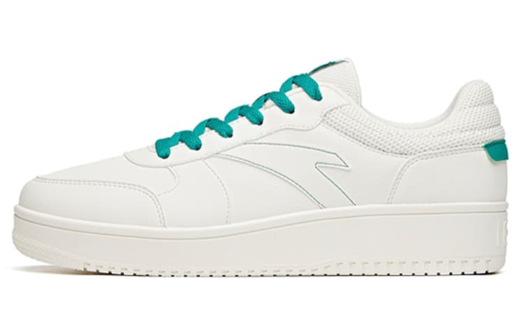 Anta Breathable Low-Top Skateboard Shoes Men's White Green 2