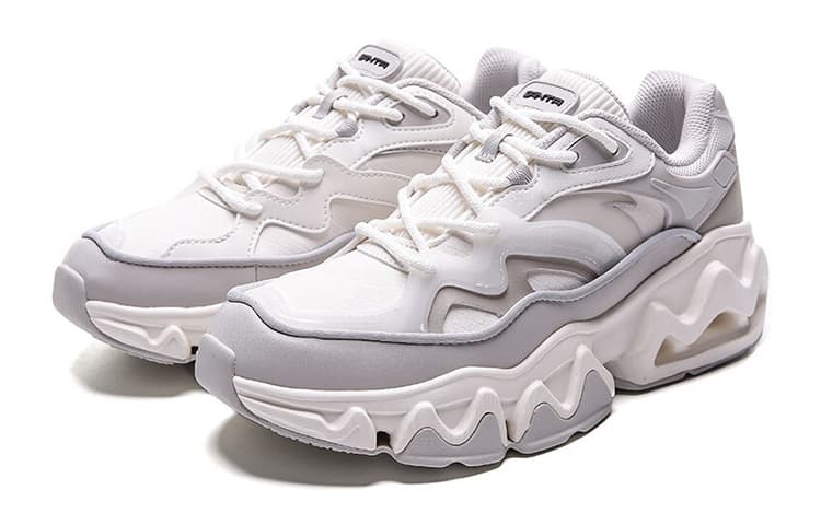 ANTA Chunky Sneakers Men Low Top Ivory White/Shade 1 Gray 3