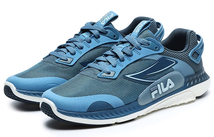 FILA Athletics Cushioning Anti-Slip And Wear-Resistant Low-Top Running Shoes Men's Constant Blue 4