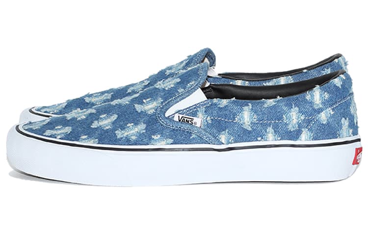 Vans Slip On Supreme Hole Punch Denim Blue 2