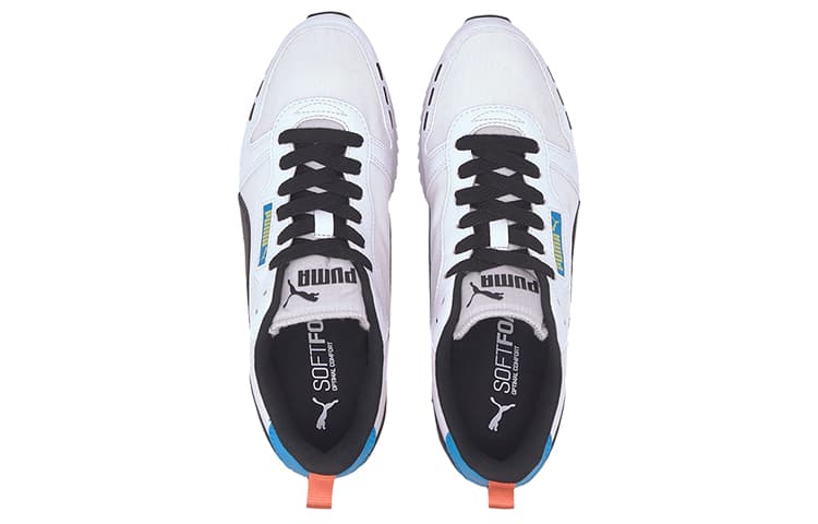 PUMA R78 Neon Low Running Shoes Black/Orange/White 5