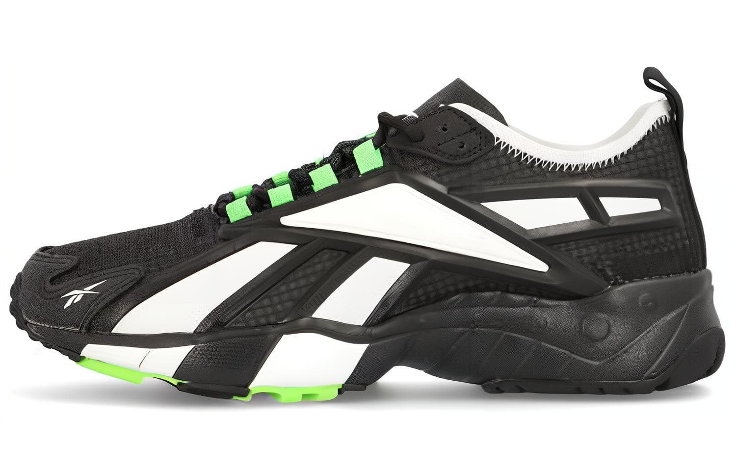 Reebok Intv 20 Mesh Comfort Casual Low-Top Lifestyle Shoes Unisex Black White Green 2