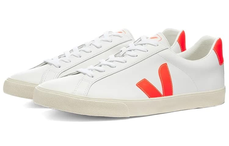 VEJA Esplar Lace Up 'White Orange Flou' 4