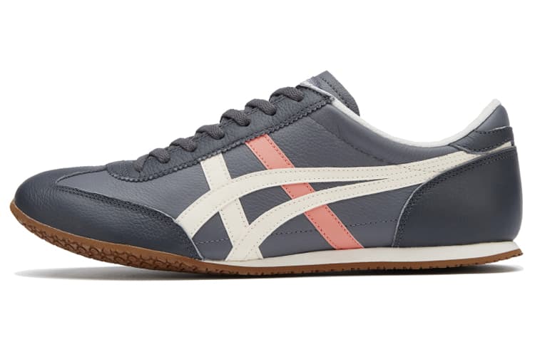Onitsuka Tiger Machu Racer Cow Leather Synthetic Leather Round Toe Comfortable Slip-Resistant Breathable Wear-Resistant Cushioning Low-Top Casual Shoes Unisex Gray 2