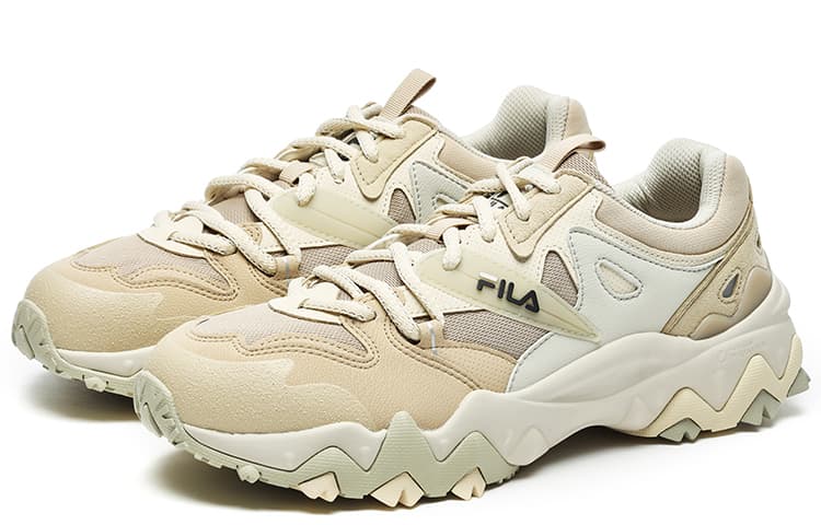 FILA Oakmont 2 Cushioning Anti-Slip And Wear-Resistant Low-Top Casual Shoes Men's Sandy/Pelican Color 3