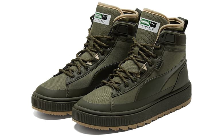 PUMA Unisex Suede Mid Wtr Sneakers Green 6