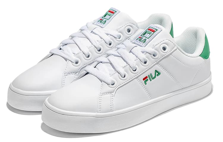 FILA Court Deluxe Skateboard Shoes Unisex White Green Korean Style 5
