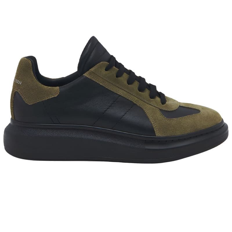 Alexander McQueen Oversized Sneaker Leather Round Lace-Up Low-Top Lifestyle Shoes Men's Green 4