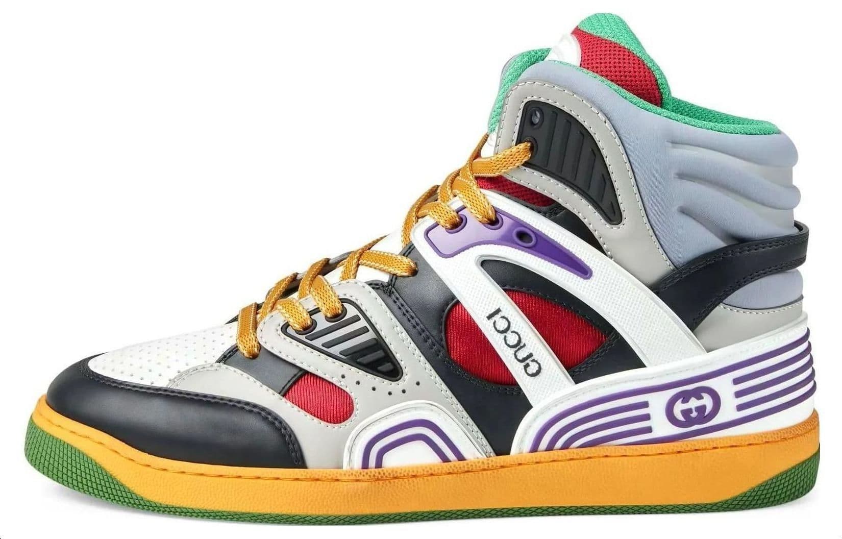 GUCCI Basket High "Black Demetra" Sneakers 2