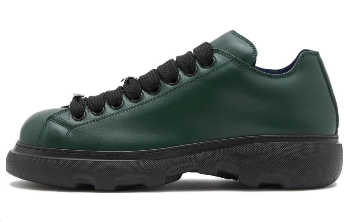 Burberry Leather Versatile Comfortable Simple Lightweight Low-Top Casual Shoes Men's Vine Green
