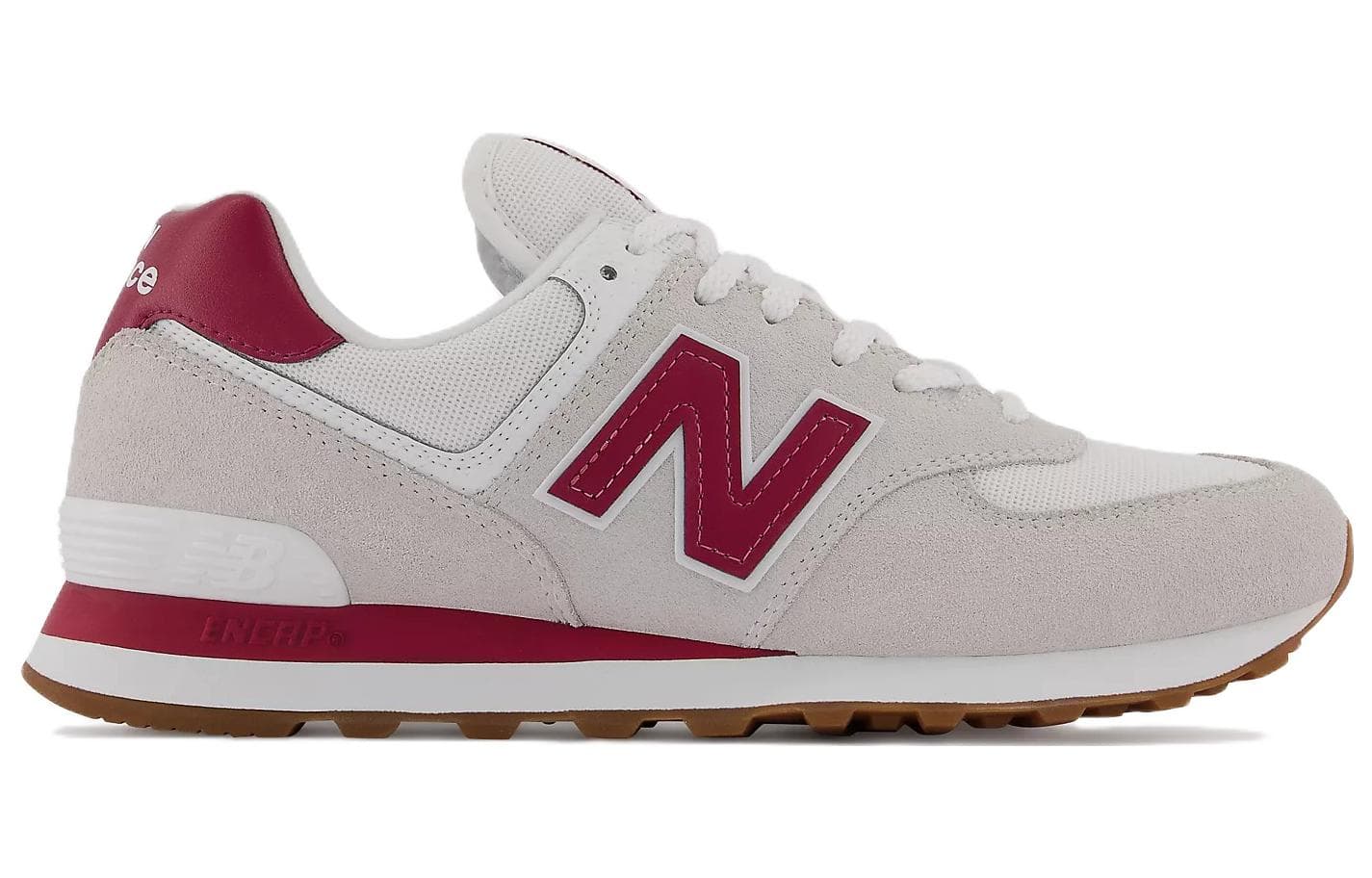 New Balance 574 White Red Gum 4