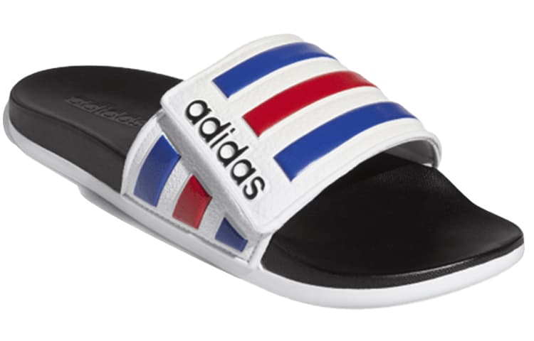 adidas Adilette Comfort Adjustable Slides White Black 5