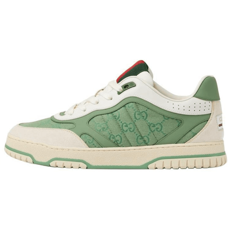 GUCCI Re Web Low Top Skateboard Shoes Men's Green 2
