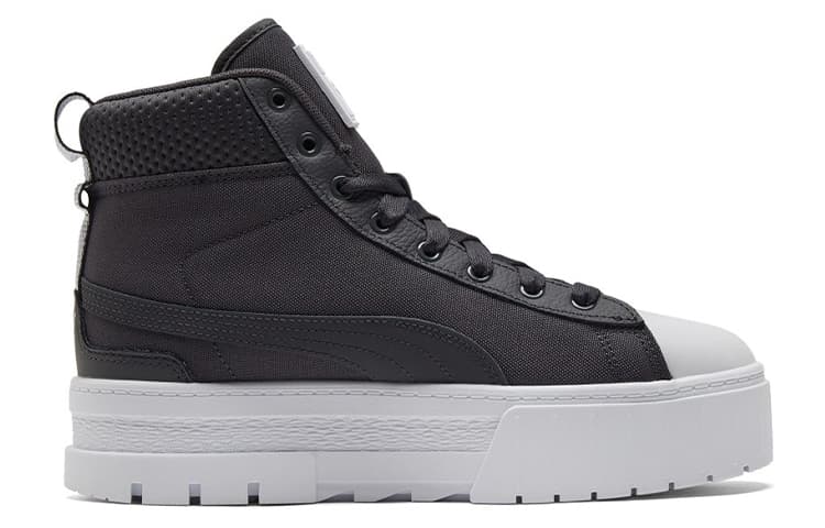 PUMA Mayze Mid Safari Casual Skateboarding Shoes Black Women's 4