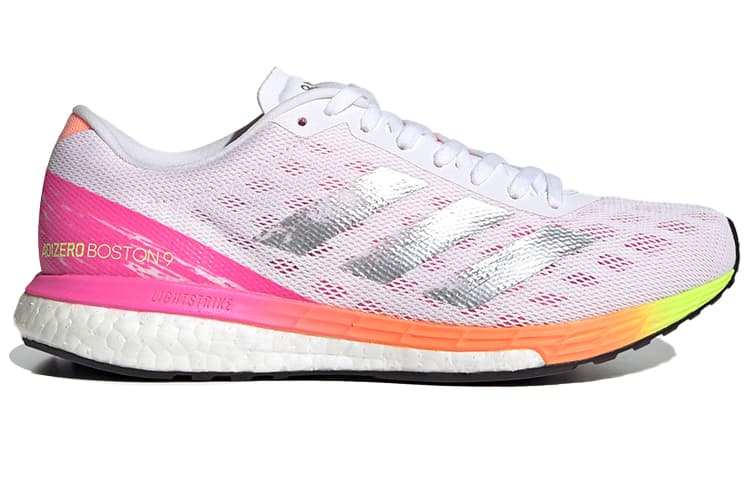 Adidas Adizero Boston 9 White Screaming Pink Women's 4