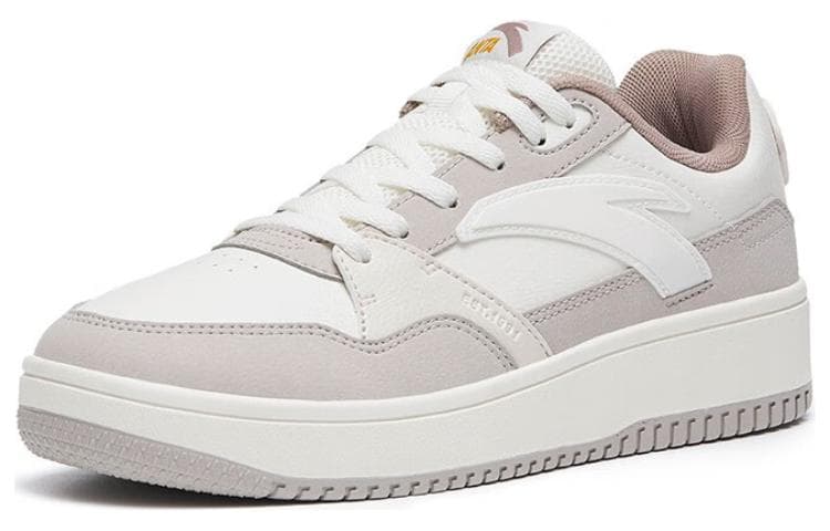 Anta 982GZ Slip-Resistant Cushioning Wear-Resistant Low-Top Skateboard Shoes Women's White Gray 4