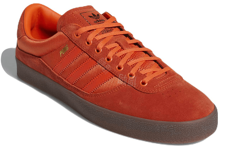 adidas Originals Puig Leather Comfort Fashion Wear-Resistant Lightweight Low-Top Skateboard Shoes Orange 5