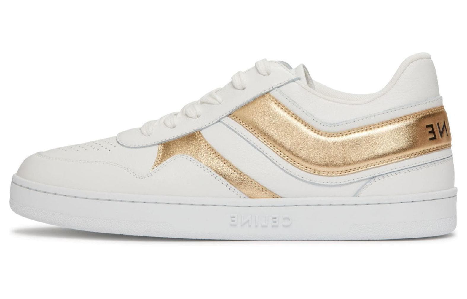 CELINE Low-Top Stylish Skateboarding Shoes Women's White Gold 2