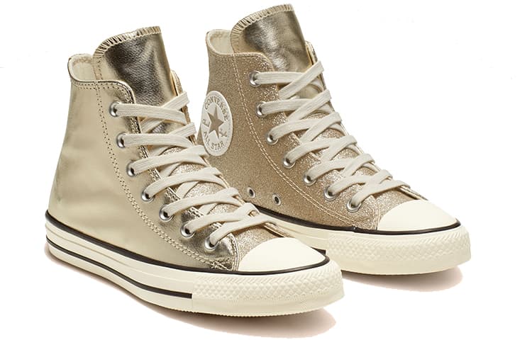 Converse Chuck Taylor All Star Shiny Metal High Top Gold Women's 5