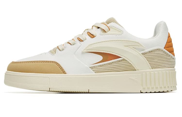Anta 982 Low-Top Skateboard Shoes Women's White Brown 2