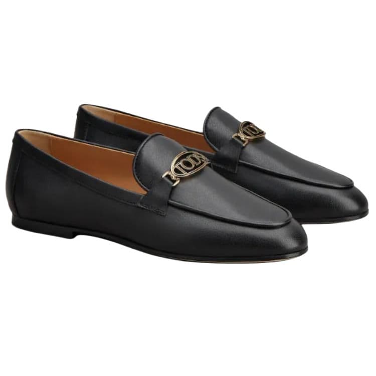 TOD'S Logo-Plaque Slip-On Loafers Women's 5