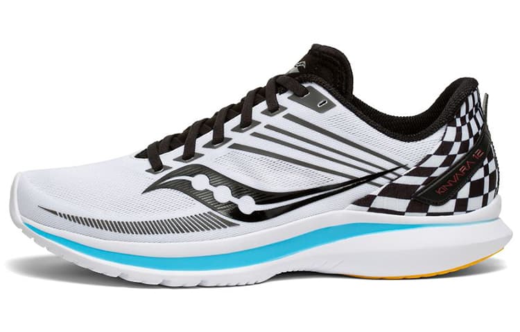 Saucony Kinvara 12 Blossom Cushioning Anti-Slip And Wear-Resistant Low-Top Running Shoes Men's White Black Standard M 2