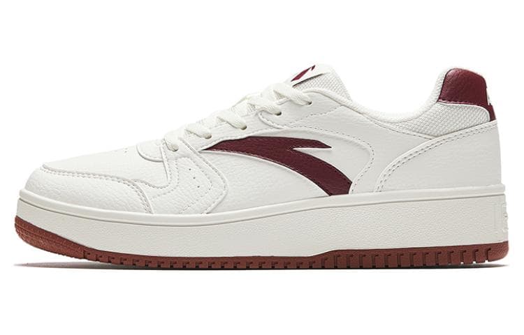 Anta Slip-Resistant Low-Top Skateboard Shoes Women's White Red 2