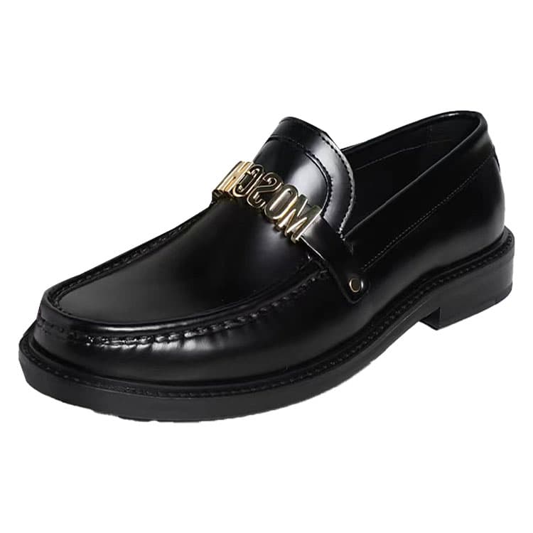 MOSCHINO Fashion Casual Loafers Men's Black 6