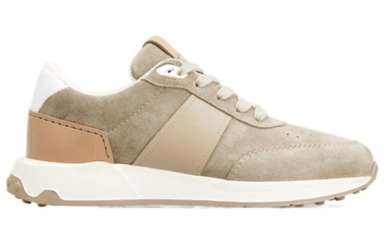 TOD'S Timeless Leather Simple Versatile Low-Top Casual Shoes Men's Beige 3
