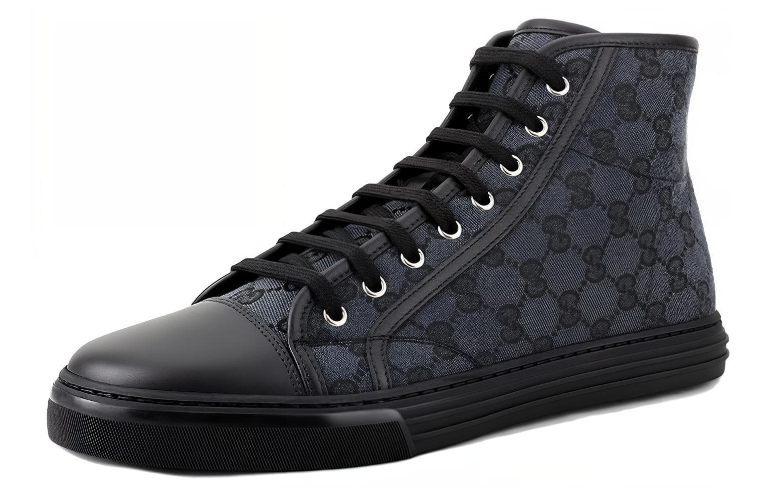 GUCCI GG Canvas High Top Sneakers Grey 6