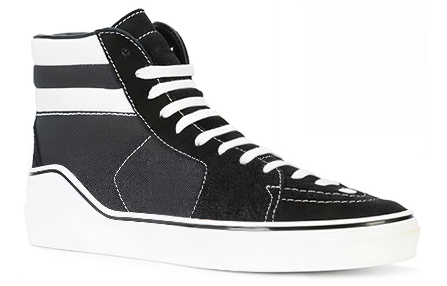 GIVENCHY High Top Stylish Skateboarding Shoes Men's Black White 4