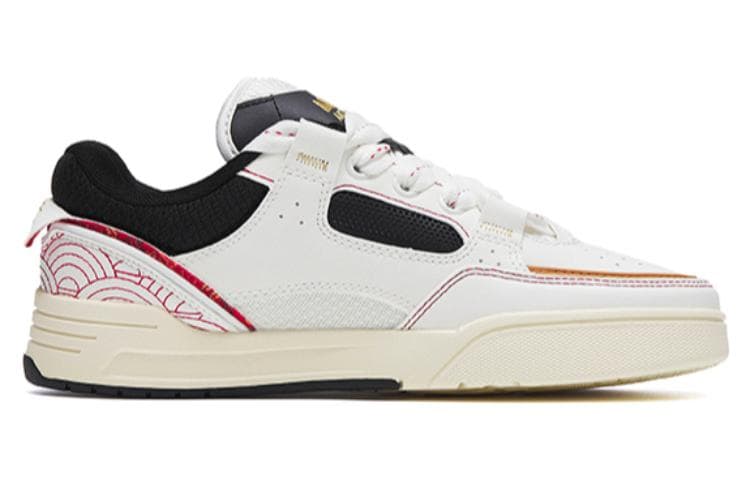 Anta Qie Jie Anti-Slip Wear-Resistant Low-Top Skateboard Shoes Men's White Black Red Good Things Happen 3