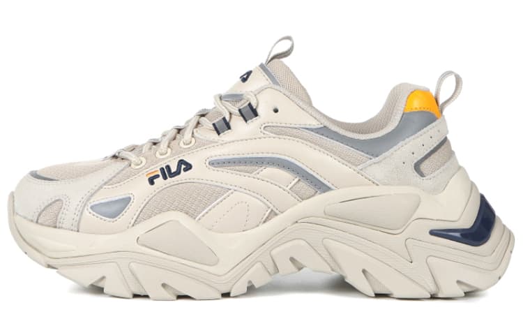 FILA Retro Running Shoes White/Grey/Yellow 2