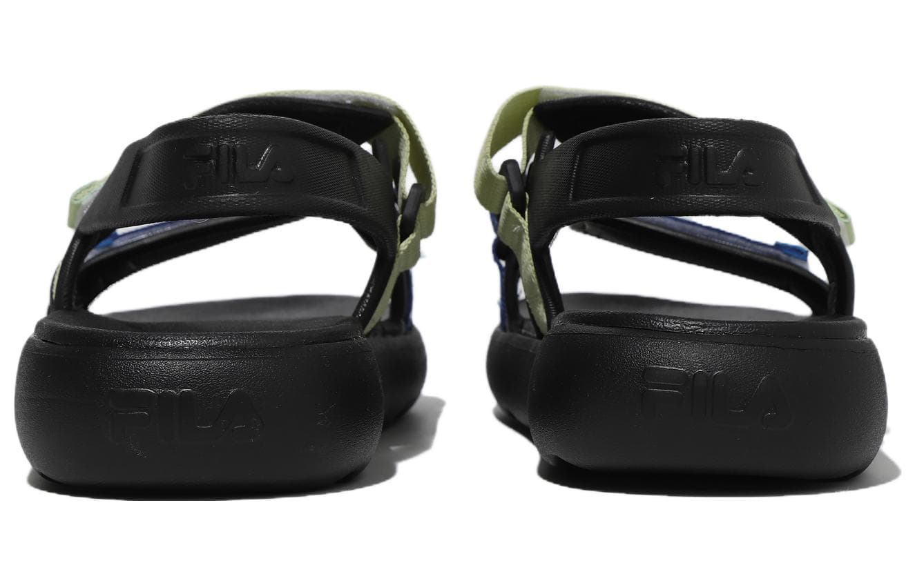 FILA Drifter Tube Sandals Sports Sandals Unisex Black Blue Korean Style 6