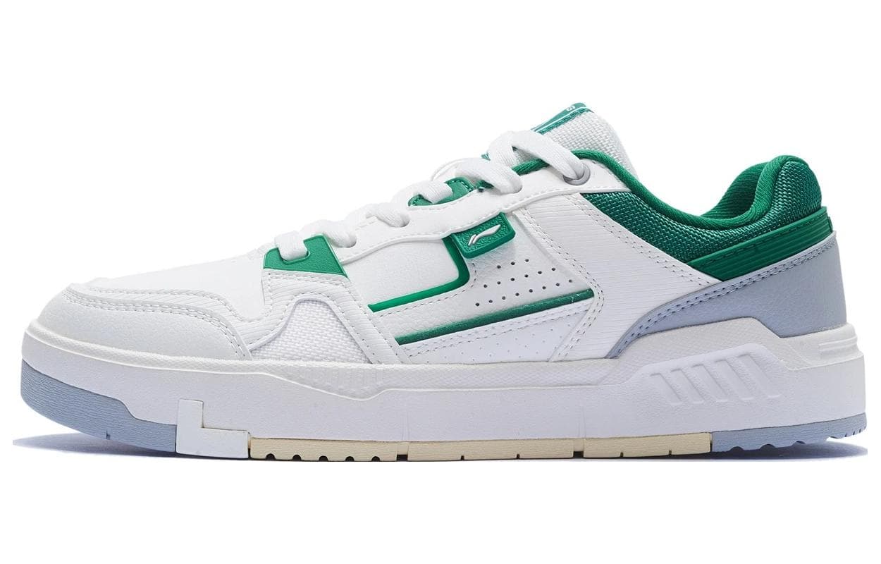 LINING Skateboard Shoes Men Low-Top White/Green