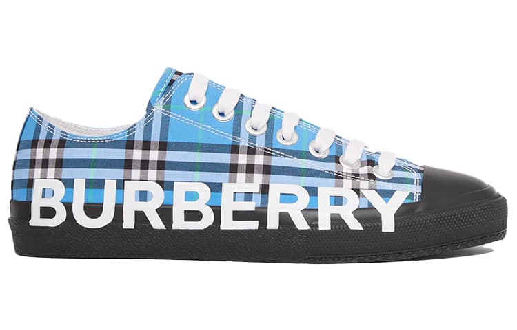 Burberry Low-Top Stylish Skateboarding Shoes Women's Azure Blue 4